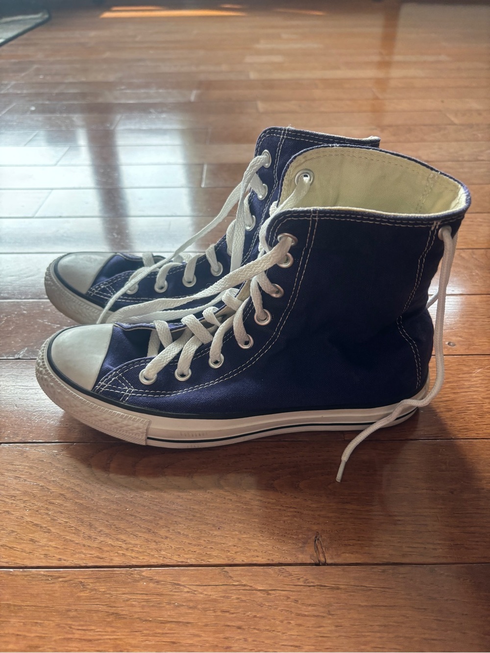 Converse Super High Top Sneakers Violet and White